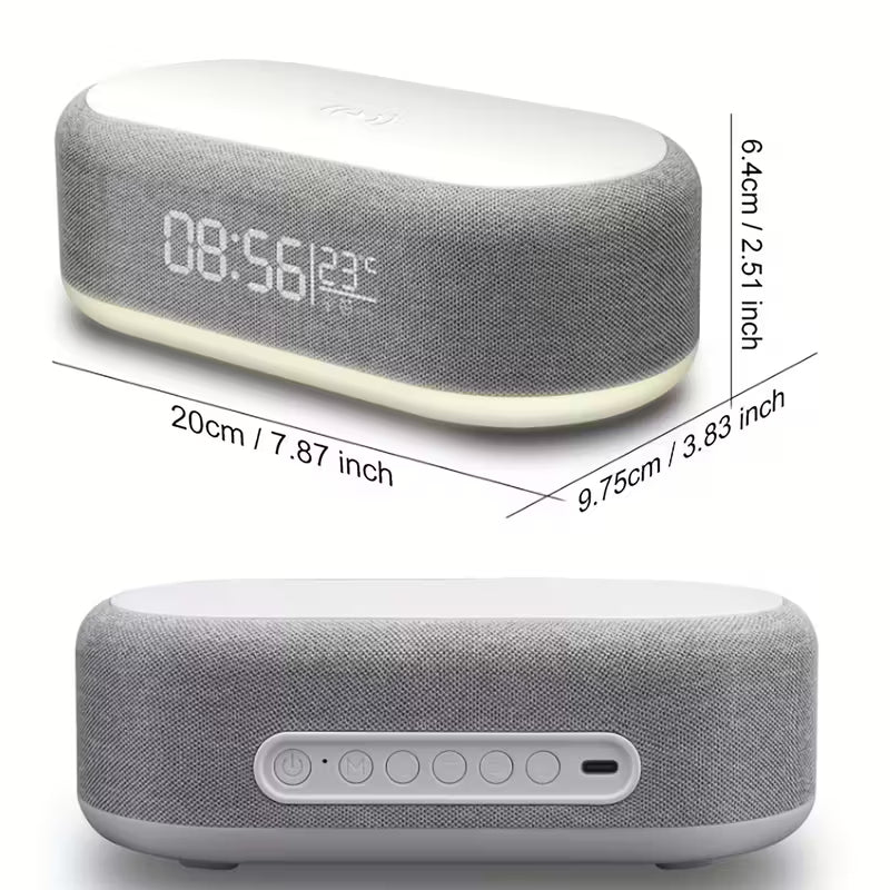 Wireless Charger with Night Light & Clock