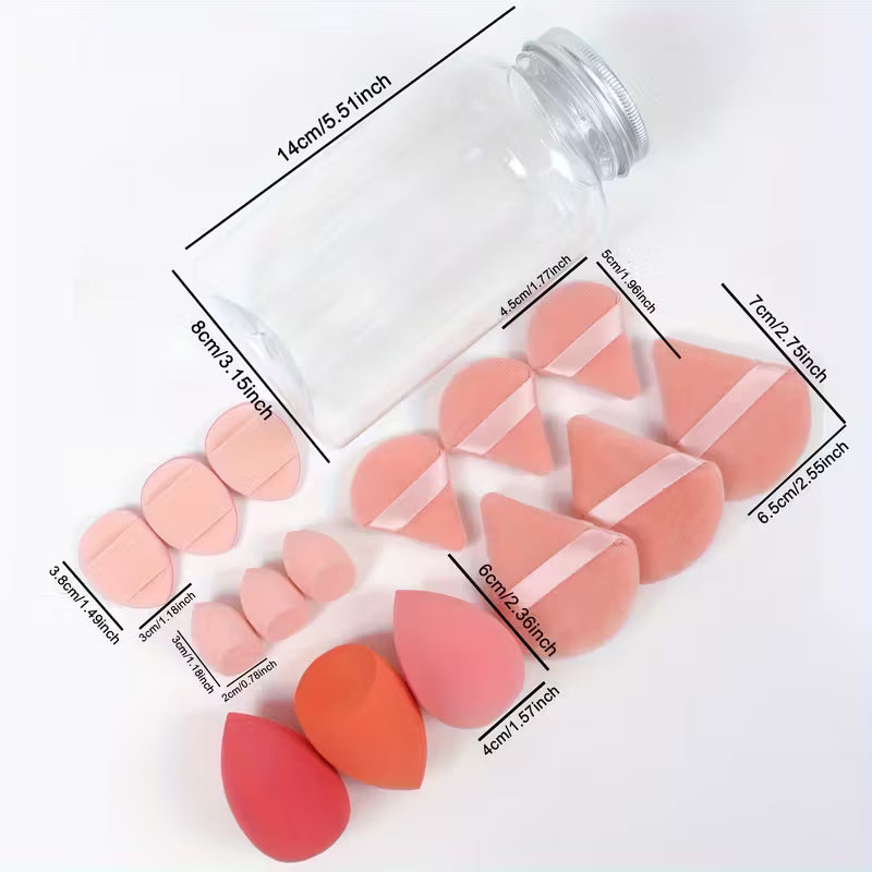 Makeup Sponge & Puff Set (15 pc)