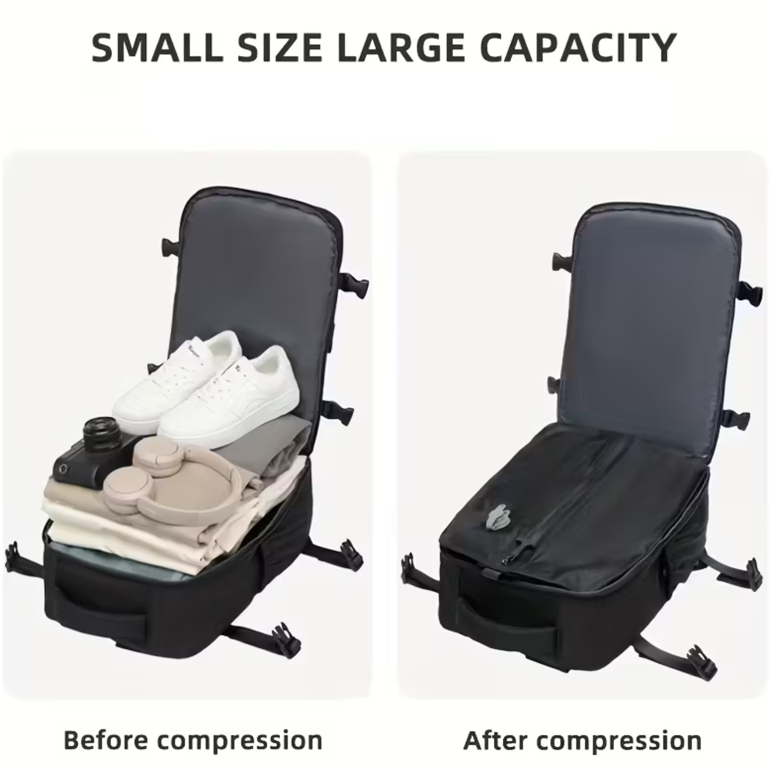 Travel Luggage Vacuum Compression Backpack 30L