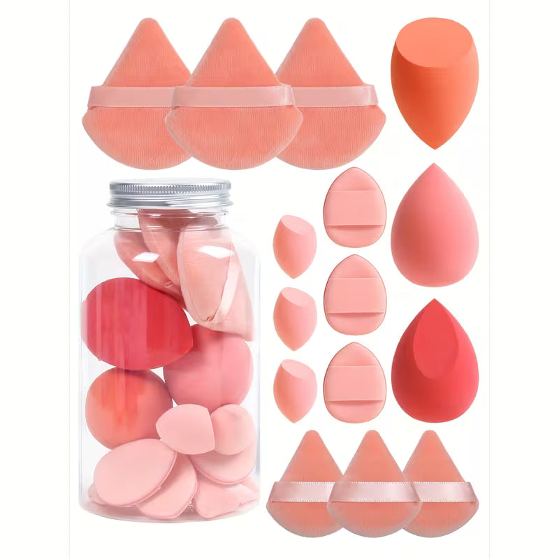 Makeup Sponge & Puff Set (15 pc)